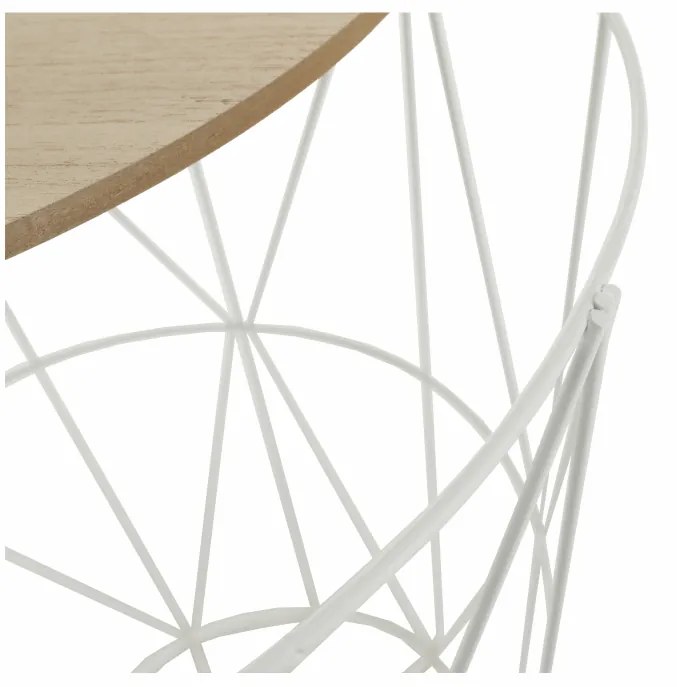 Măsuță de cafea Nanko typ 3 (natural + alb). 1015996