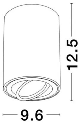 Spot aplicat directionabil GOZZANO alb NVL-820001