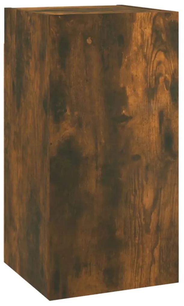 Set dulapuri TV, 6 piese, stejar fumuriu, lemn prelucrat 6, Stejar afumat, 80 x 30 x 30 cm