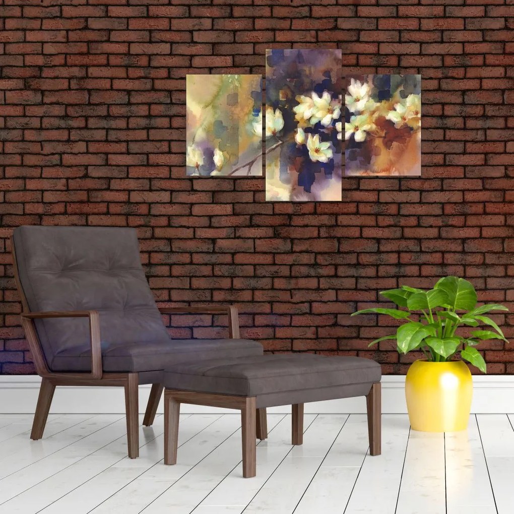 Tablou - Magnolii albe, pictură (90x60 cm)