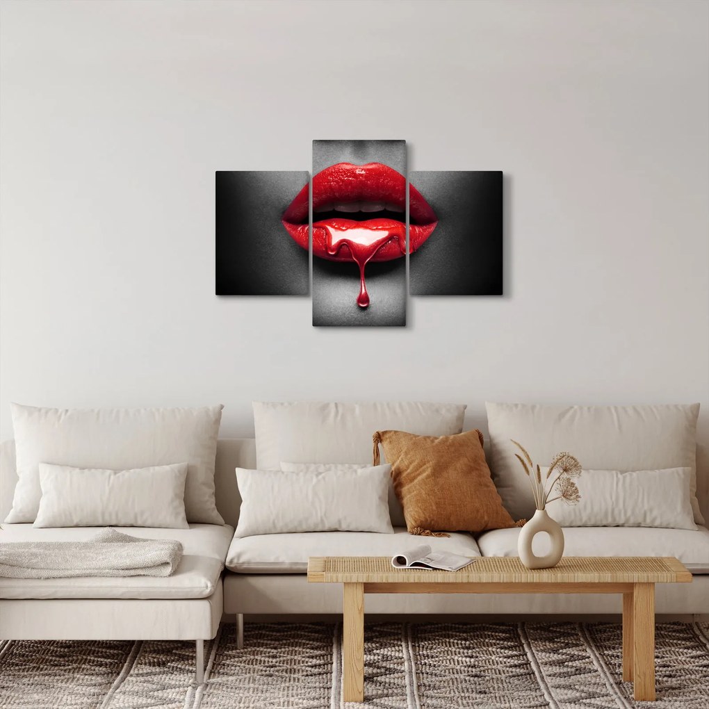 Tablou cu buze de femeie (90x60 cm)