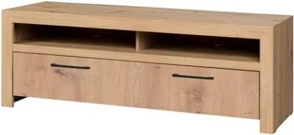 Comodă TV JANEZ – 150x47x52 cm – Stejar Artisan / Negru