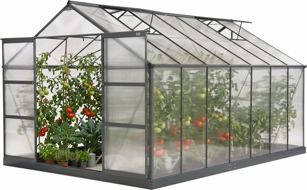 Seră de legume din aluminiu Azalia 3,08 x 4,3 m CoverTech antracit