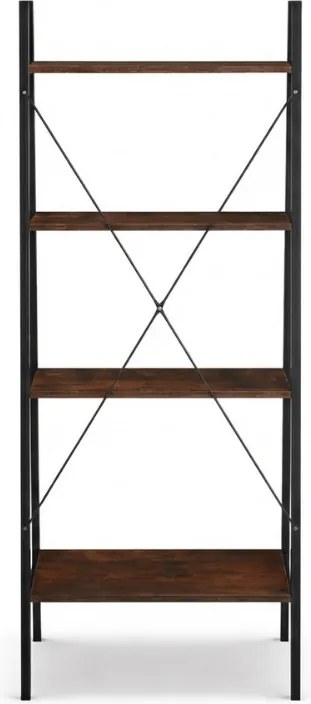 Biblioteca TAYLOR 4 rafturi 147x60 cm, rustic maro