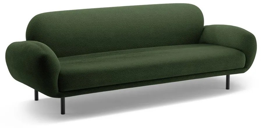 Canapea verde cu tapițerie din țesătură bouclé 208 cm Poppy – Micadoni
