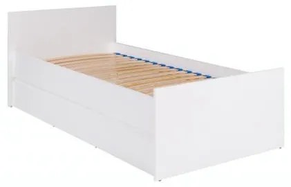 Pat de o persoană 80 cm Cortez C 08 (alb) ( cu somieră). 1004892