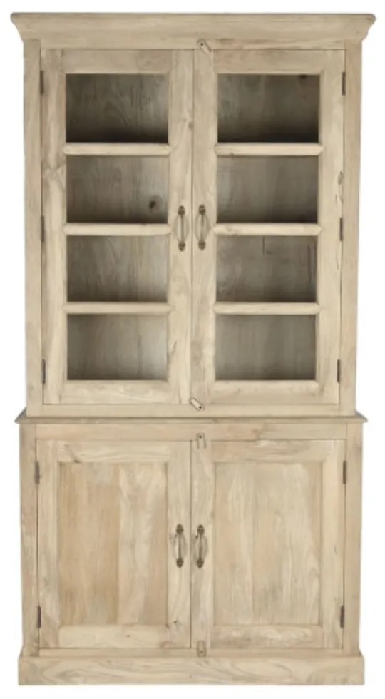 Vitrina, natur, din lemn de mango, Blossom