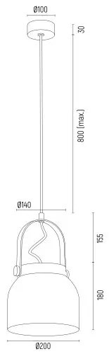 Pendul design modern LOGAN alb
