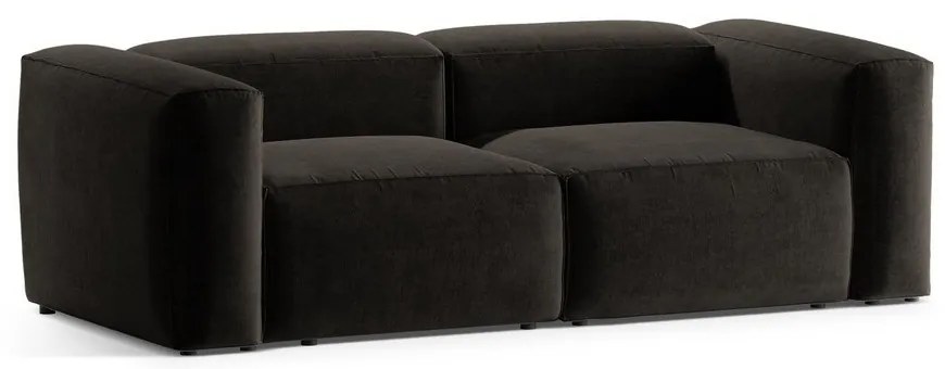 Canapea neagră 224 cm Bergamo – Cosmopolitan Design