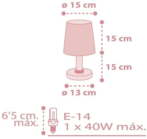 Lampă pentru copii STAR LIGHT 1xE14/40W/230V roz Dalber 82211S