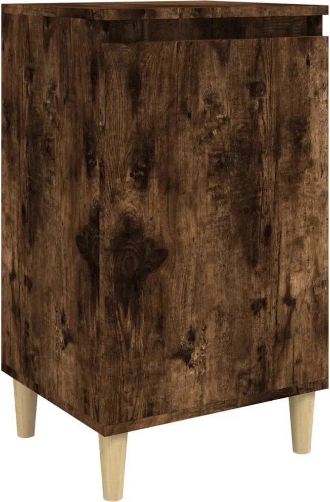 vidaXL Noptieră, stejar afumat, 40x35x70 cm, lemn prelucrat