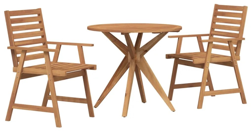 3283564 vidaXL Set mobilier de grădină, 3 piese, lemn masiv de acacia