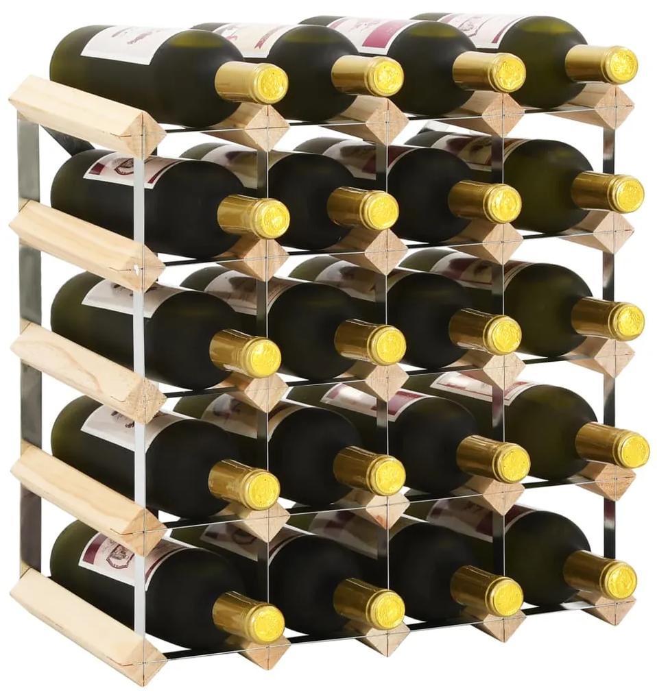 Suport sticle de vin pentru 20 sticle, lemn masiv de pin Bej, 1, 20