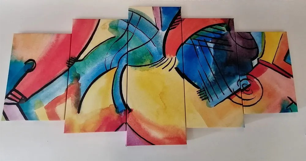 Tablou 5-piese artă abstractă