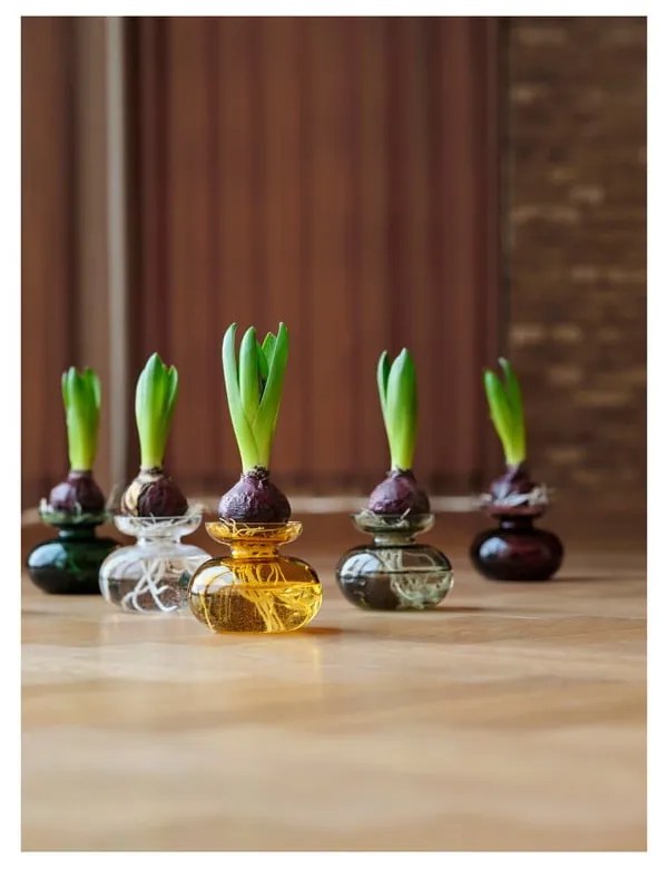 Vază din sticlă lucrată manual (înălțime 9 cm) Inu – Zone