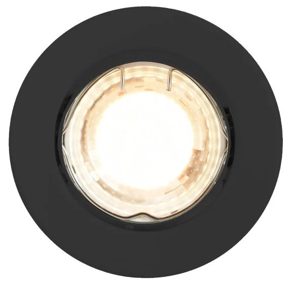 Spot incastrabil directionabil cu bec GU10 2700K dimabil Canis negru