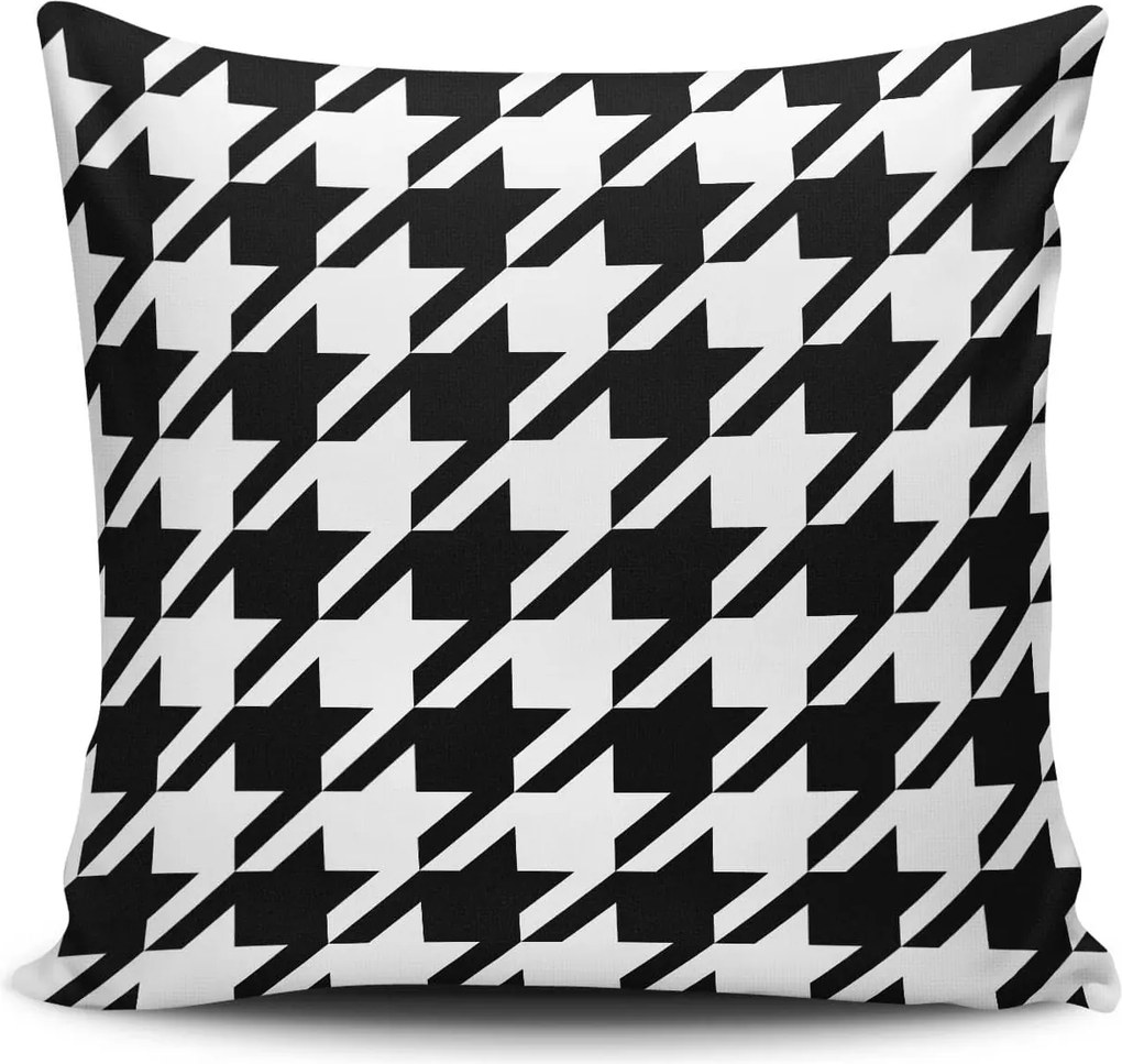 Husa de perna NKLF-205, alb/negru, bumbac/poliester, 43x43 cm