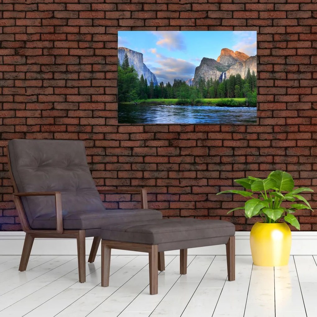 Tablou cu peisaj montan sălbatic (90x60 cm)