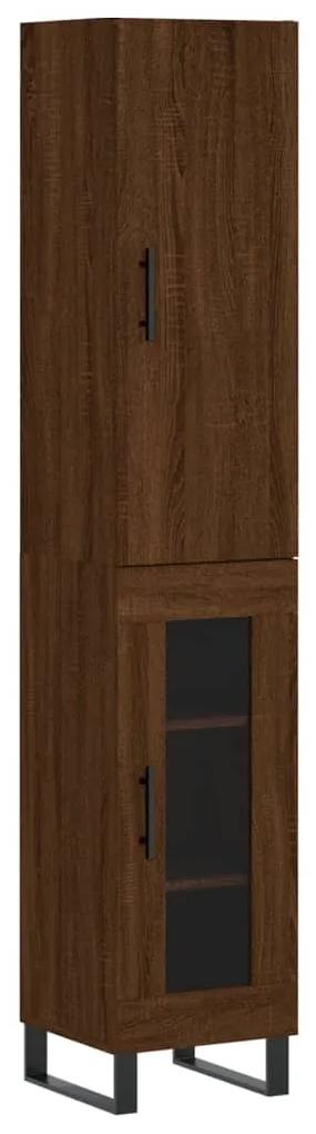 3199072 vidaXL Dulap înalt, stejar maro, 34,5x34x180 cm, lemn prelucrat