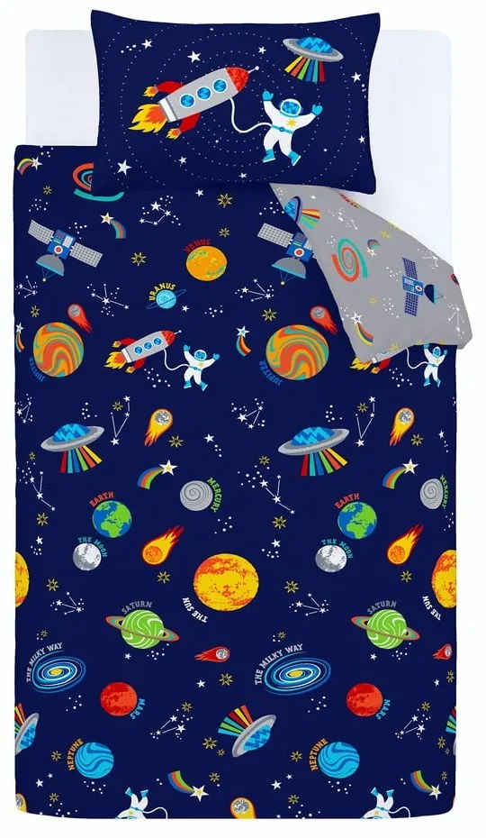Lenjerie de pat pentru copii pentru pat de o persoană 135x200 cm Lost In Space – Catherine Lansfield