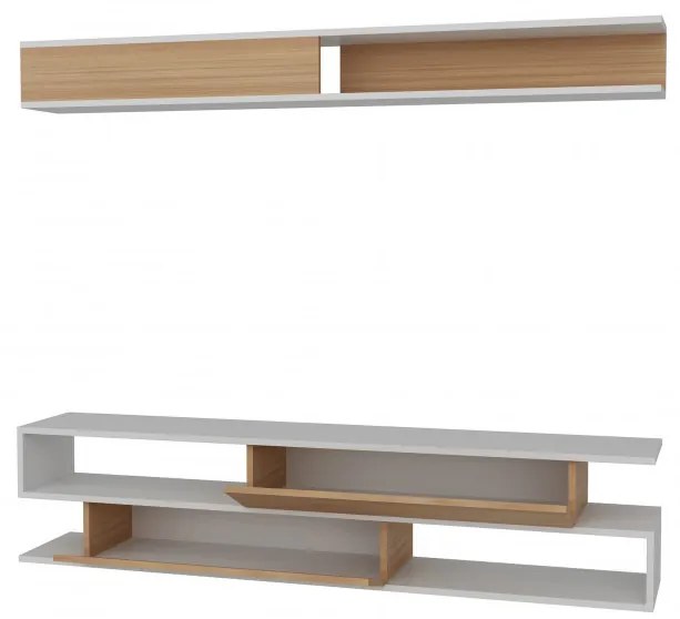 Ansamblu Comoda TV Sims Alb-Teak