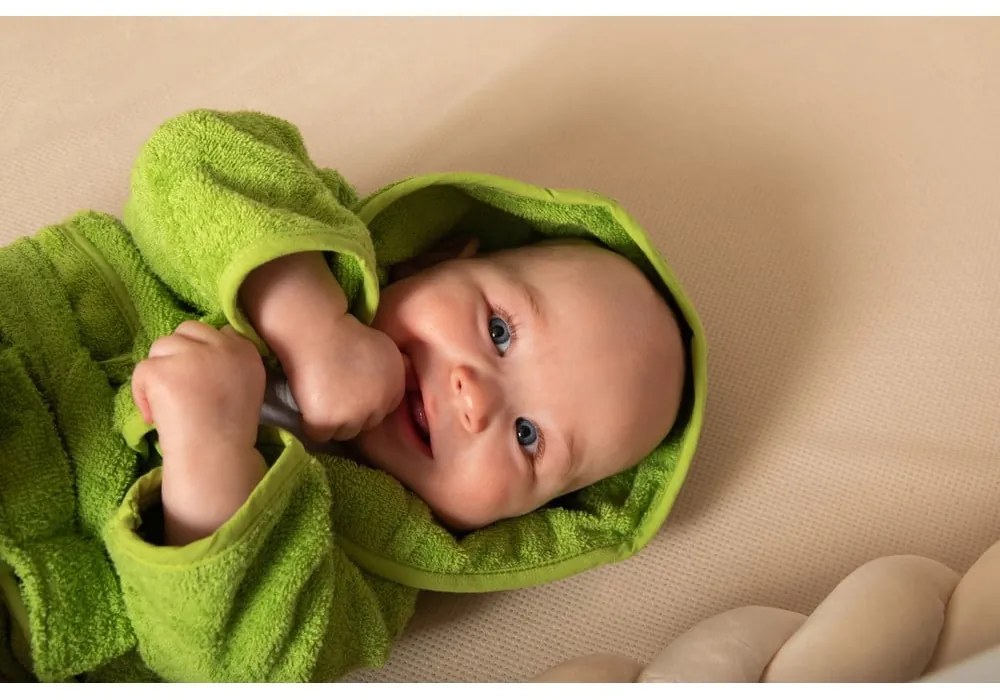 Halat de baie pentru copii 0-12 luni albastru din bumbac - Tiseco Home Studio