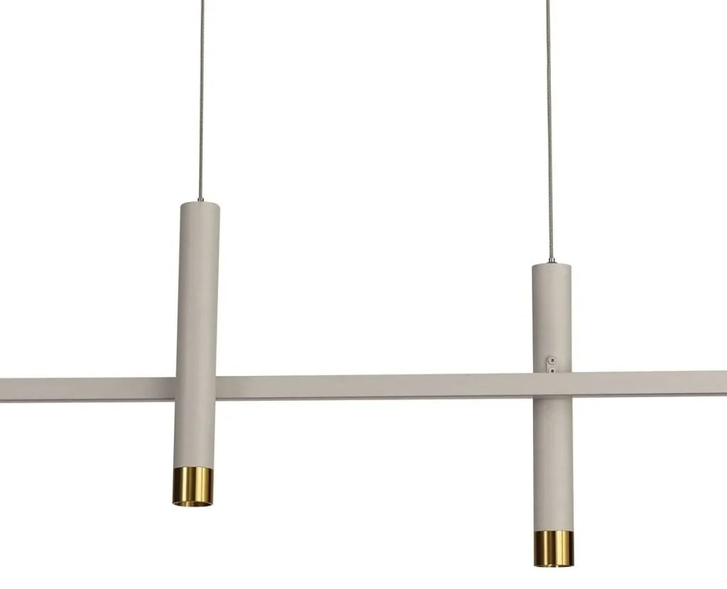 Lustra liniara cu doua spoturi LED ESPARTA alb/ auriu