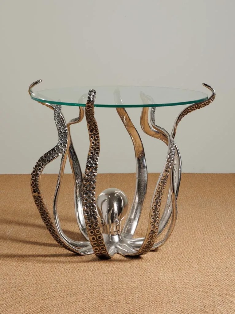 Masuta laterala, din aluminiu si sticla, Octopus
