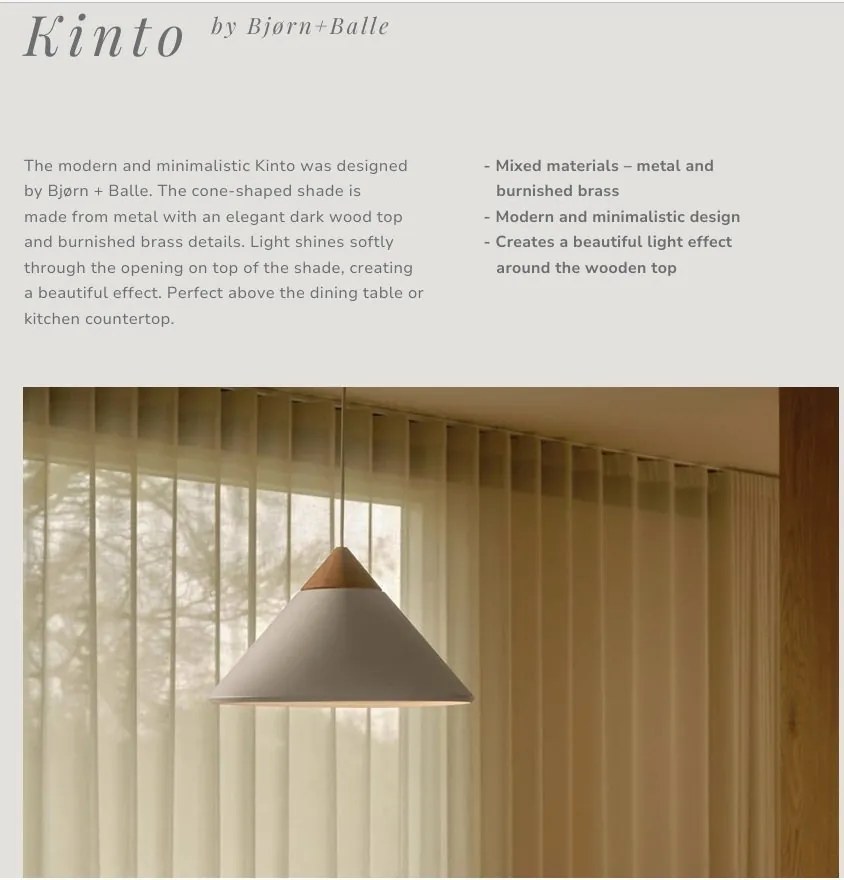 Lustra, Pendul Design Nordic Minimalist, Lemn, Metal, Kinto negru
