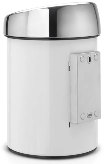 Cos de gunoi Brabantia Touch Bin 647216, 3 L, Deschidere lina si silentioasa, Montare pe perete, Alb
