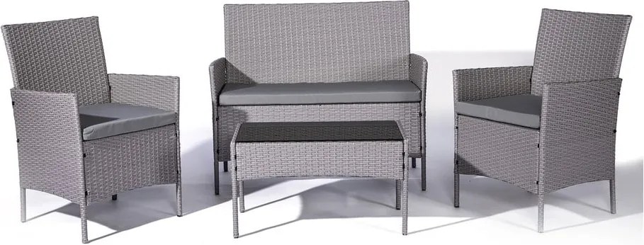 Set mobilier de grădină Le Bonom Fila, gri deschis