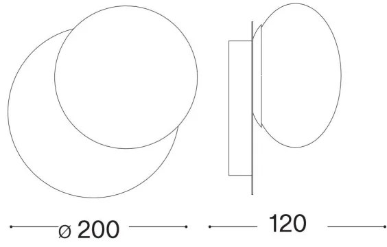 Aplică LED Ideal Lux NINFEA LED/9W/230V auriu