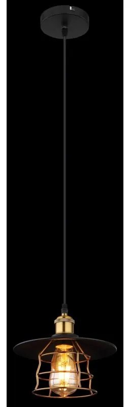 Pendul design clasic Viejo negru mat, cupru 22cm