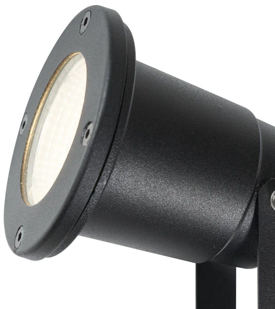 Spot modern de grădină negru cu LED inclus, reglabil, cu cablu și ștecher 250cm IP65 - Basic