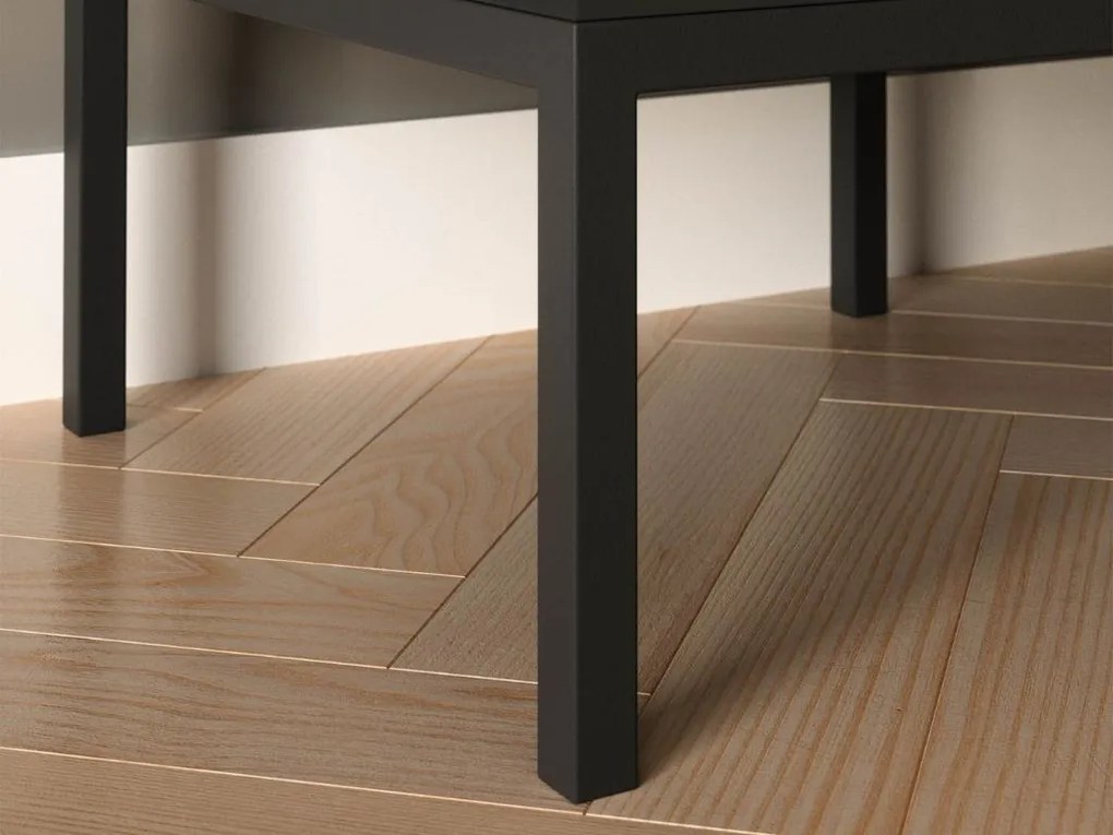 OFERTA Noptiera MEORATI 40x40cm, neagra/dub artisan II. calitate