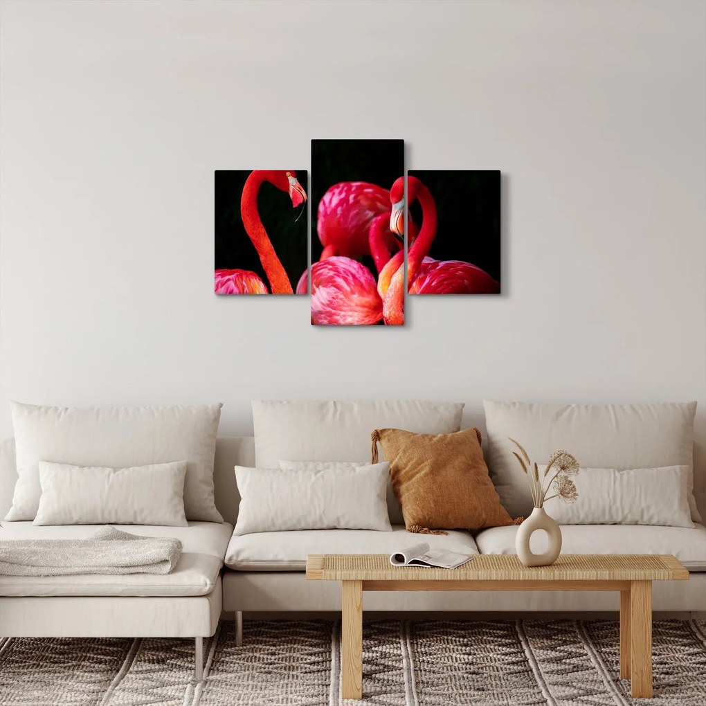Tablou cu flamengo roșii (90x60 cm)