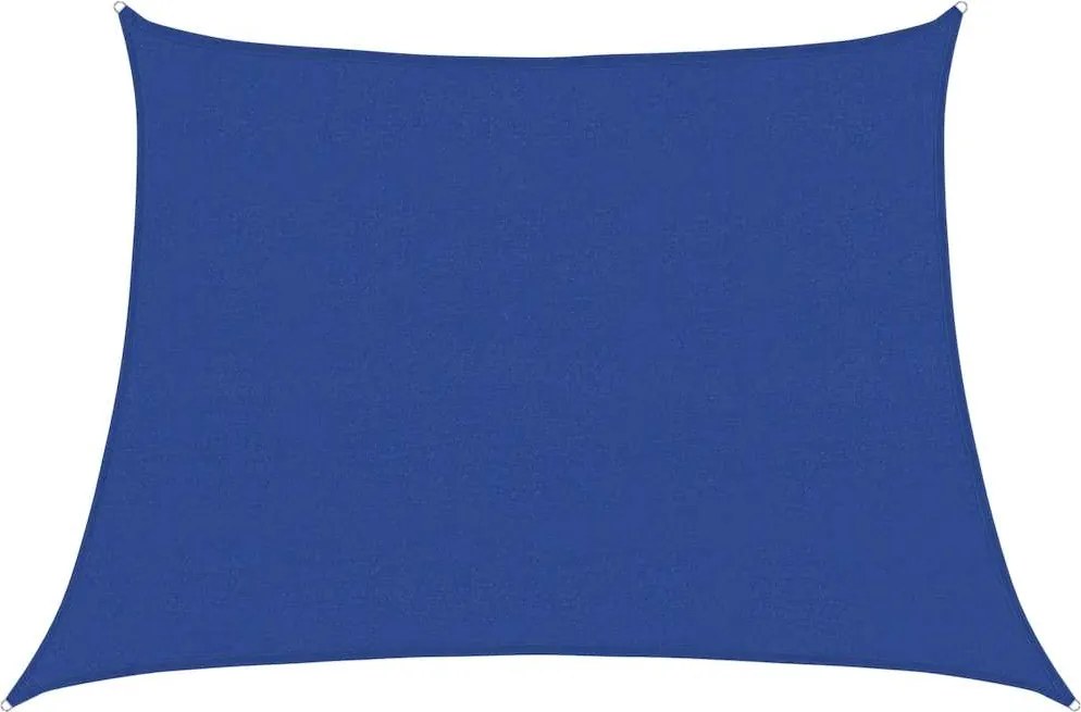 vidaXL Pânză parasolar, albastru, 4/5x3 m, HDPE, 160 g/m², trapez