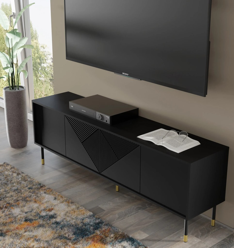 Masă TV 4D 180 Wenty (Negru + Auriu). 1125162