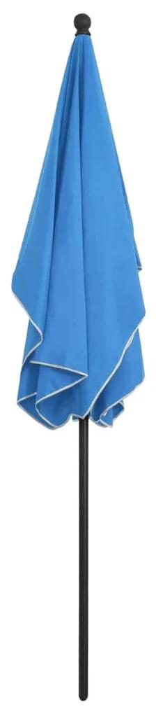 Umbrela de gradina cu stalp, albastru azuriu, 210x140 cm azure blue