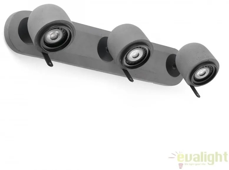 Aplica perete cu 3 spoturi directionabile STONE-3 gri 43502