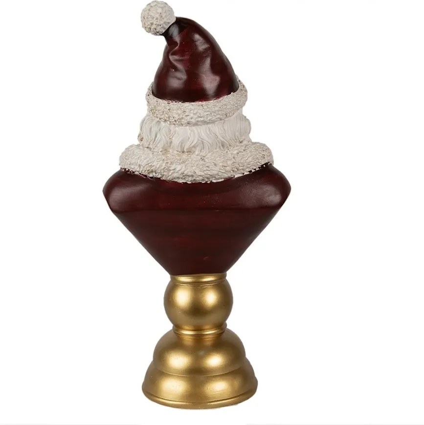Statuetă decorativă Moș Crăciun din polirășină, 19x15x40 cm, „Noël Classique”