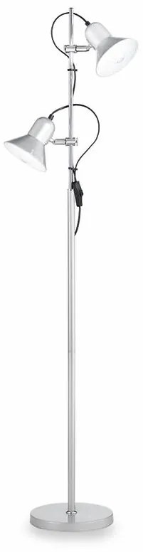 Ideal Lux - Lampă de podea POLLY 2xE27/60W/230V argintie