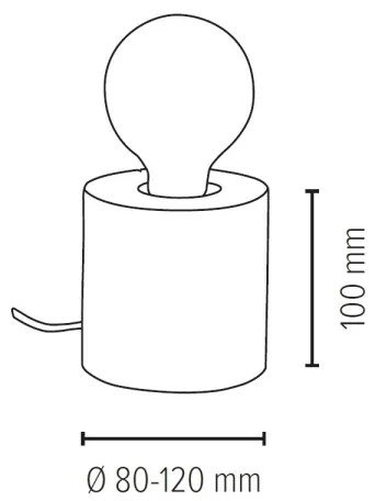 Lampă de masă Spot-Light 76911150 TRABO 1xE27/25W/230V