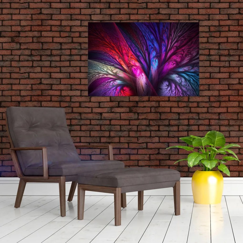 Tabloul abstract cu copacul (90x60 cm)