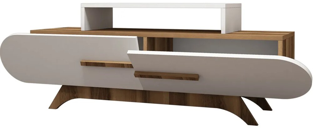 Masă TV Rose Walnut Alb