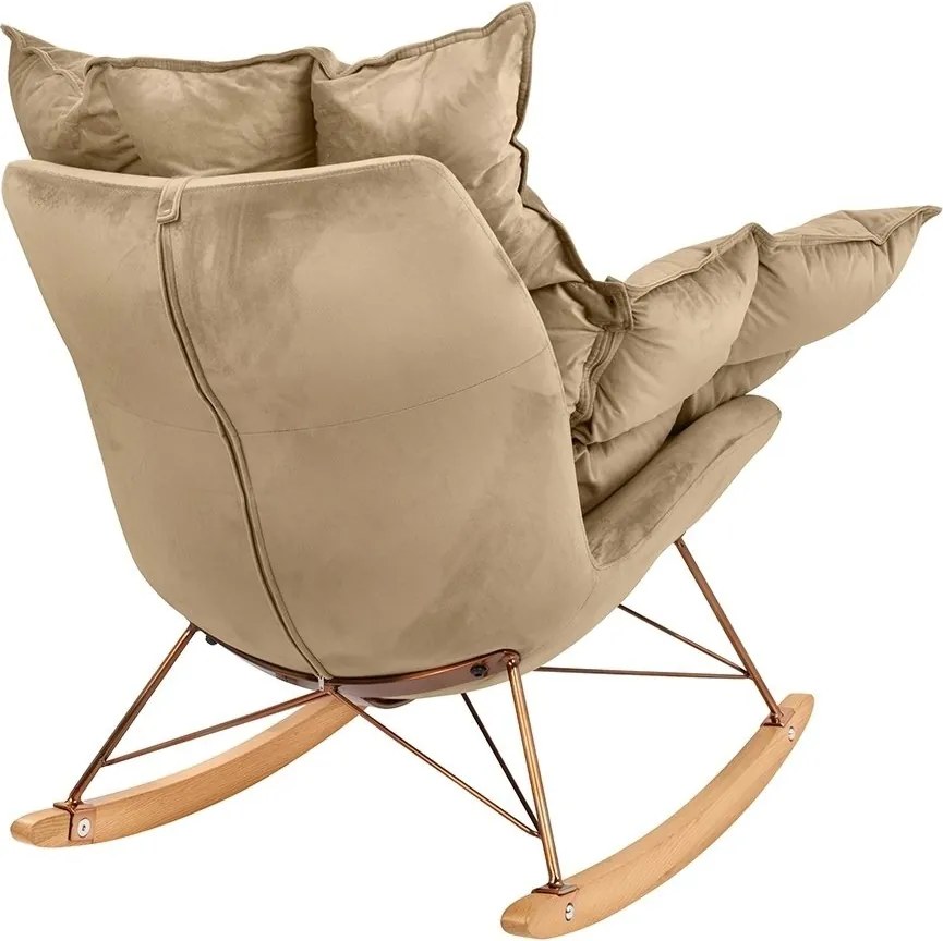 Scaun balansoar SWING VELVET kaki