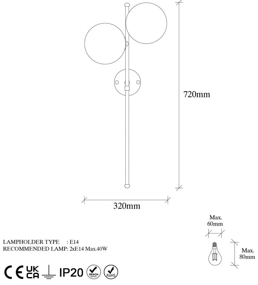 Aplică de perete aurie Fazli – Opviq lights