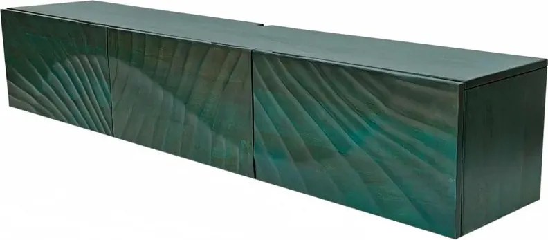 Comoda TV suspendata din lemn de mango Scorpion 160cm, turcoaz