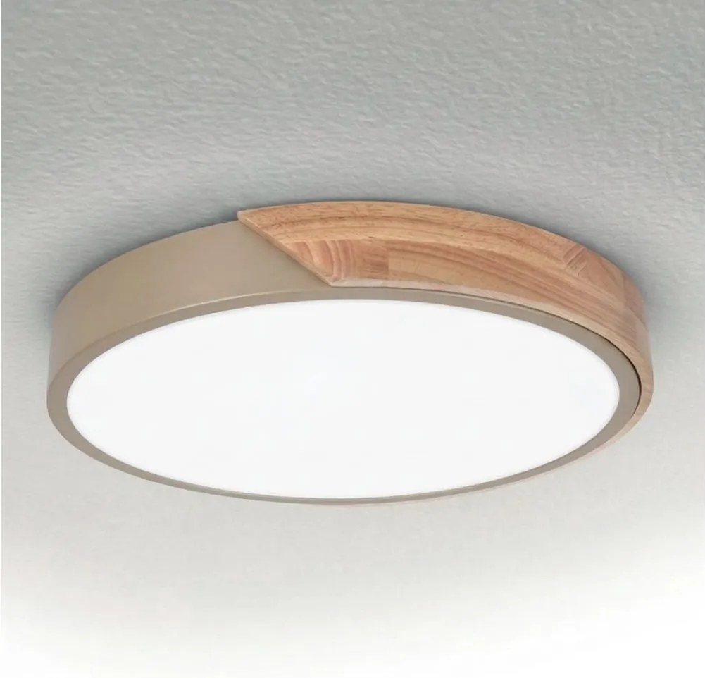 BRILAGI - Plafonieră LED PILANA LED/24W/230V stejar/bej Ø 30 cm