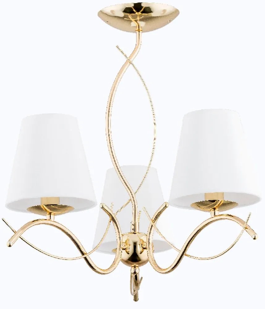 Lustră pe tijă MONZA 3xE14/10W/230V auriu